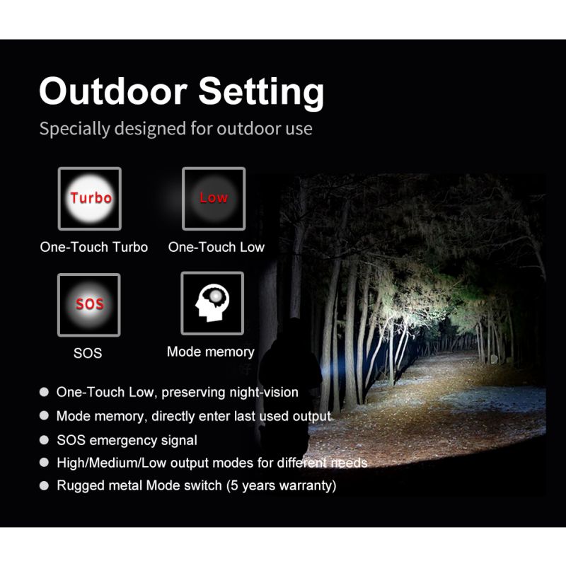 Klarus XT21X Pro XHP70.2 LED 4400 Lumens Outdoor Tactical Flashlight High Performance and Rechargeable