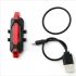 Portable USB Rechargeable Bicycle Taillight Rear Safety Light with Dynamic Flash Modes for Cycling Visibility