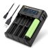 YONII D4 LCD 4 Slot 18650 Battery Charger for 18650 21700 26650 Lithium AA AAA Ni-mh Battery