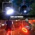 USB Rechargeable Bike Light Set Waterproof LED Urban Cycling Visibility Lightweight Front Light and Red Taillight
