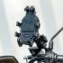 ROCKBROS Phone Holder Durable Aluminum Motorcycle and Cycling Mount with Silicone Shock Absorption Adjustable Stand