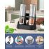 2-Speed Electric Salt and Pepper Grinder Set Rechargeable Stainless Steel Pepper Mills with Charging Base, 190ML Spice Mill Kitchen Tools