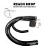 TOSEEK TR5500 Road Bike Handlebar Lightweight Full Carbon Fiber Stem Aerodynamic Design Matte Black Finish