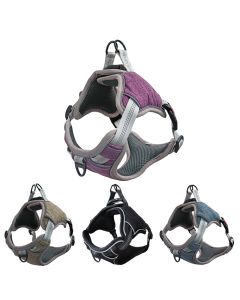 Nylon Dog Harness No Pull Safety Harness Dog French Bulldog Reflective Adjustable Soft Puppy Harness Vest 