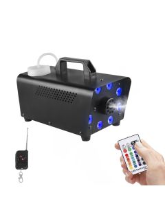 500W 8LED RGB Wireless Remote Control Fog Machine DJ Disco Smoke Machine For Party Wedding Halloween Stage Effect Fogger