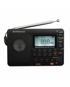RETEKESS V115 Radio FM AM SW Portable Radios AM FM Rechargeable Shortwave Radio On Batteries All Full Waves USB Recorder Speaker