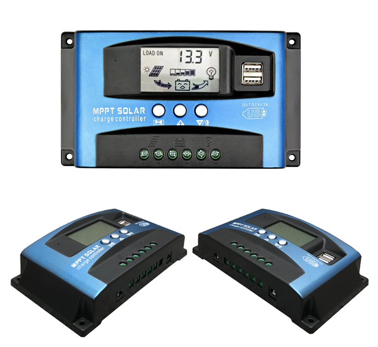 MPPT Solar Charge Controller 30A 40A 50A 60A 100A LCD Display Dual USB Battery Lifespan Extension