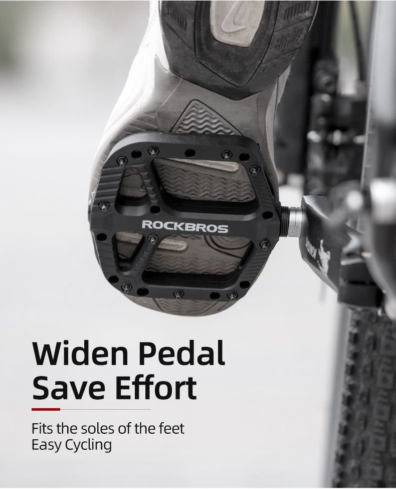 ROCKBROS Ultralight Seal Bearings Bicycle Pedals Durable Nylon High-Quality MTB Bike Components