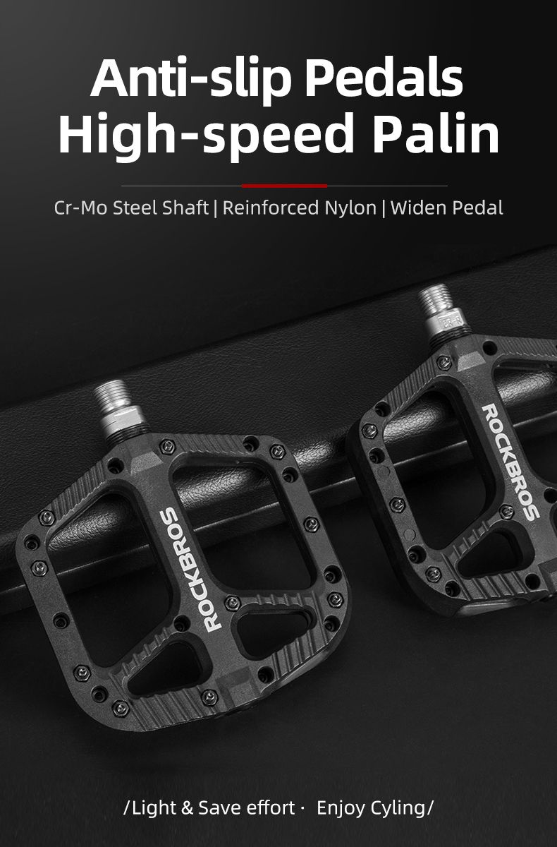 ROCKBROS Ultralight Seal Bearings Bicycle Pedals Durable Nylon High-Quality MTB Bike Components