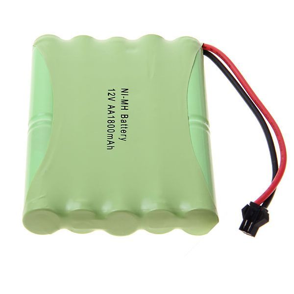 12V AA 1800mAh Ni-MH Big SM Plug Battery Eco-Friendly High-Capacity Rechargeable for Model Airplanes