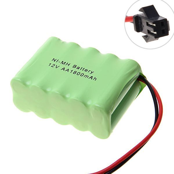 Eco-Friendly 12V AA 1800mAh Ni-MH SM Plug Rechargeable Battery Pack for Toys Gadgets High-Performance Capacity