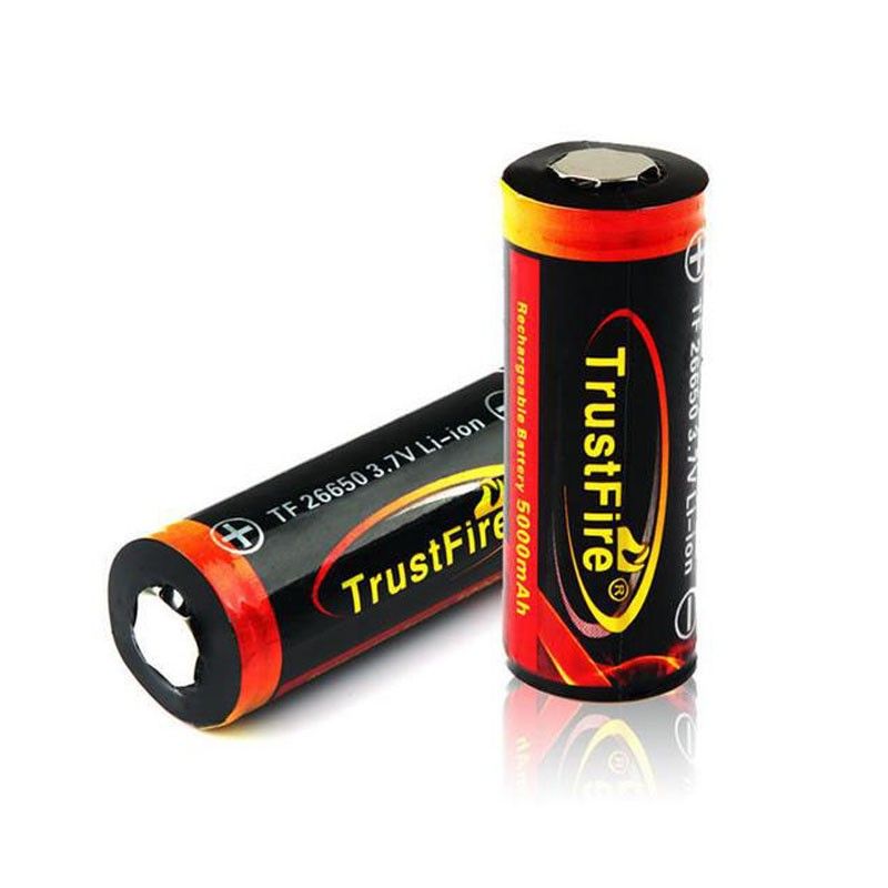 TrustFire TF 26650 3.7V 5000mAh Protected Rechargeable Li-ion Battery Long-lasting Eco-friendly Power Solution