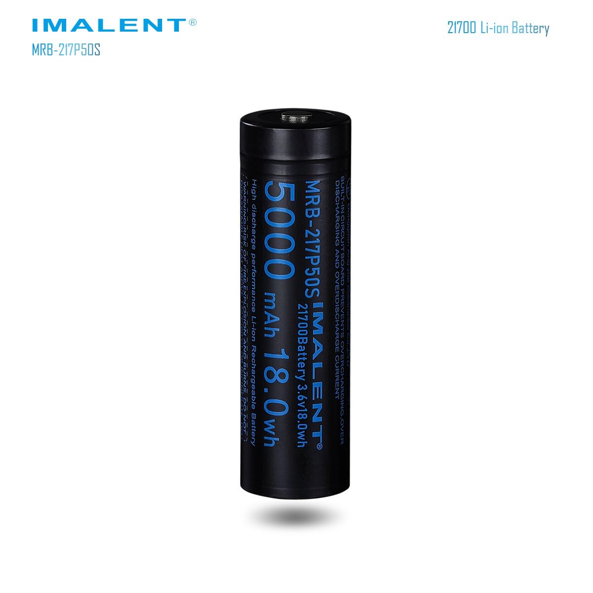 IMALENT MRB-217P50S 21700 5000MAH 3.6V rechargeable Battery  