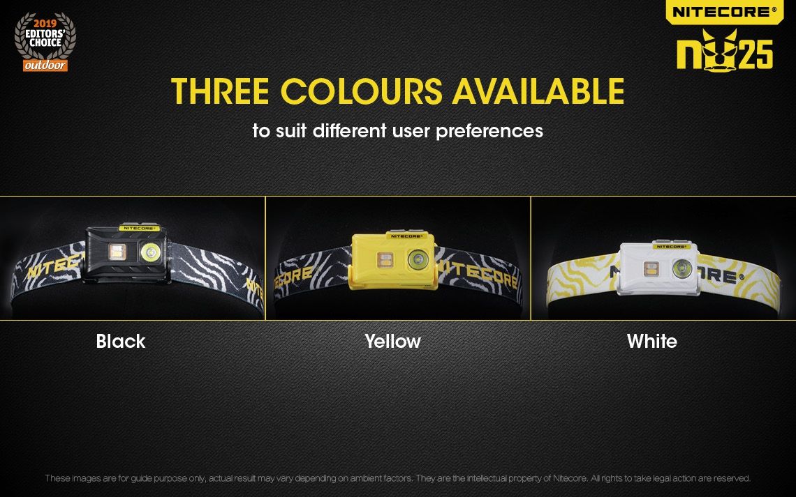 Nitecore NU25 XP-G2 S3 LED Rechargeable Headlamp 360 Lumens Lightweight Adventure Accessory Outdoor Lighting