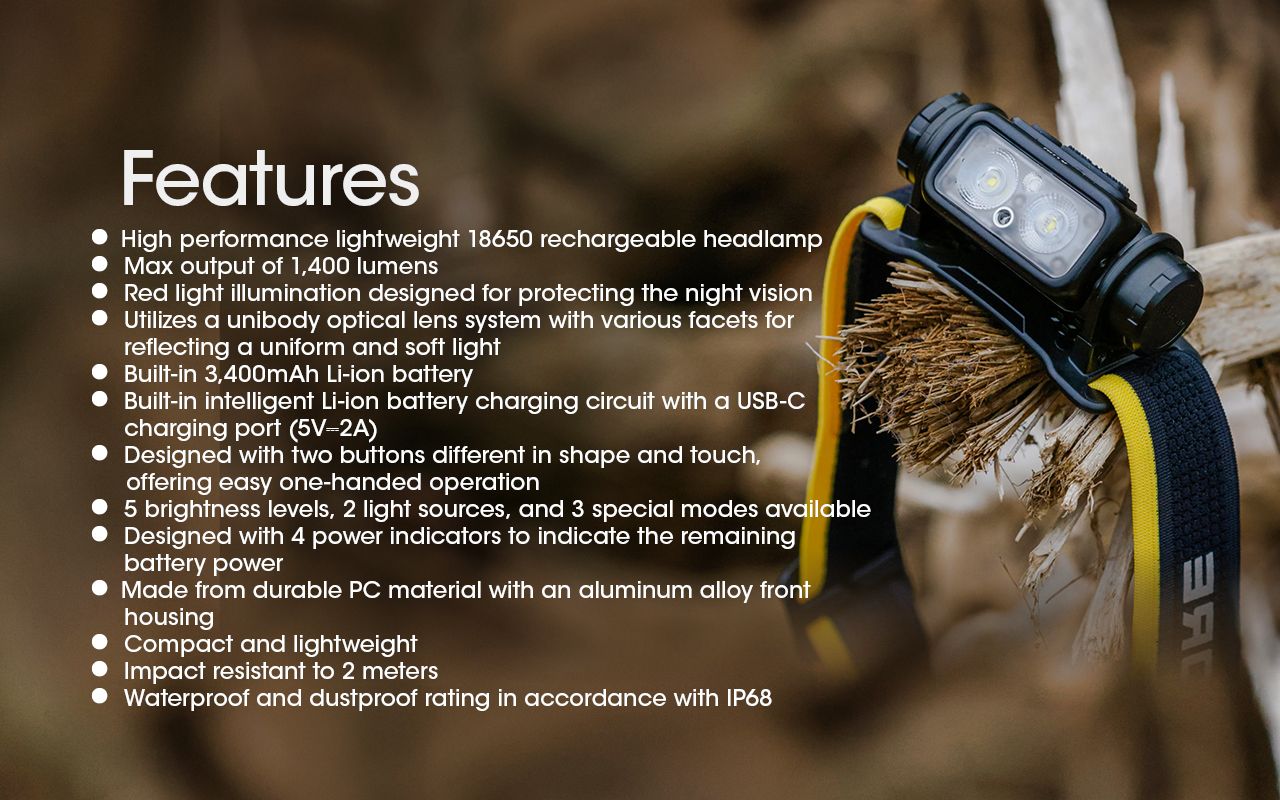 NITECORE NU43 Rechargeable Headlamp 1400 Lumens Red White Light Long Battery Life Outdoor Camping Gear