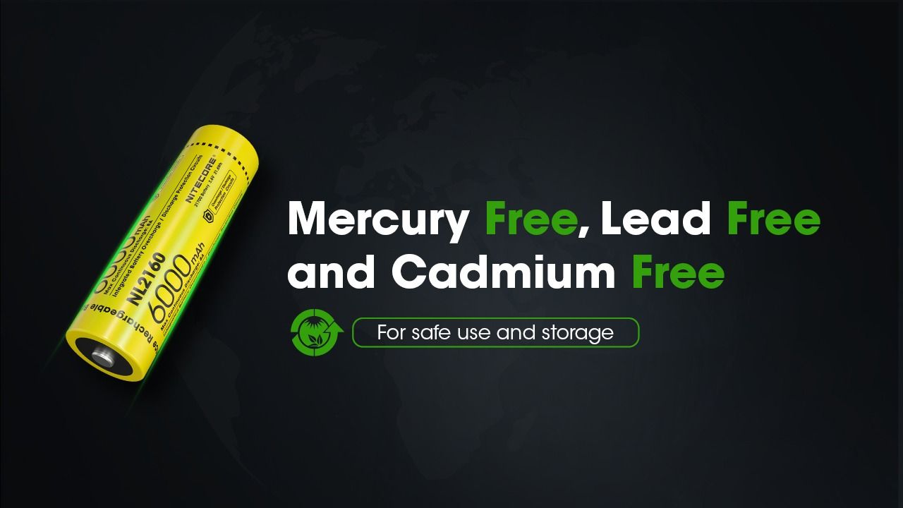 NITECORE NL2160 6000mAh 21700 Li-ion Rechargeable Battery 