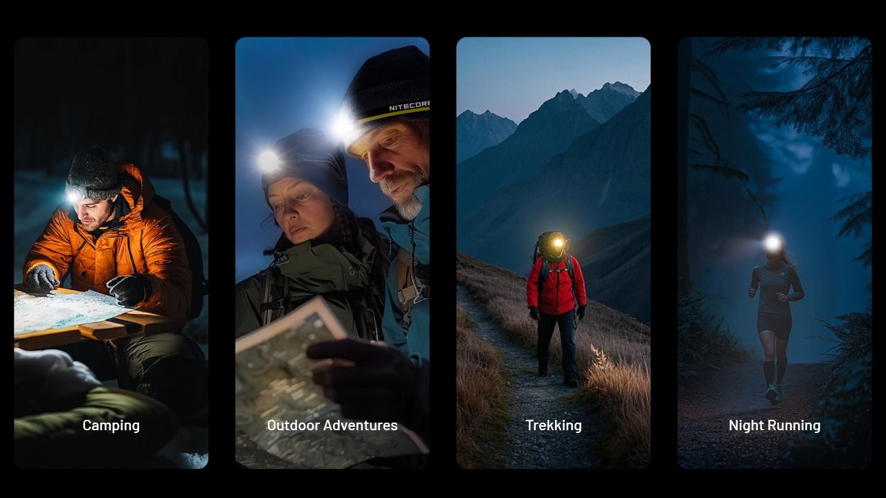 NITECORE NU25 MCT LED Headlamp 400 Lumens USB-C Rechargeable Lightweight Hiking Gear for Outdoor Enthusiasts