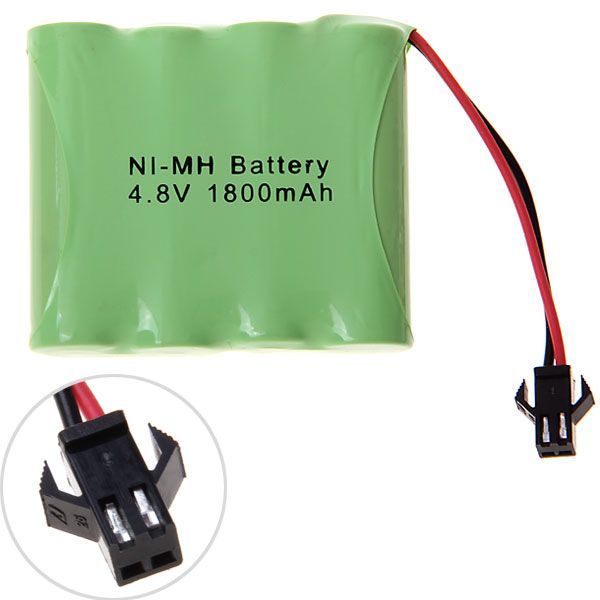 4.8V AA 1800mAh Ni-MH SM Plug Rechargeable Battery High Capacity Eco-Friendly Power for Toys and Cameras