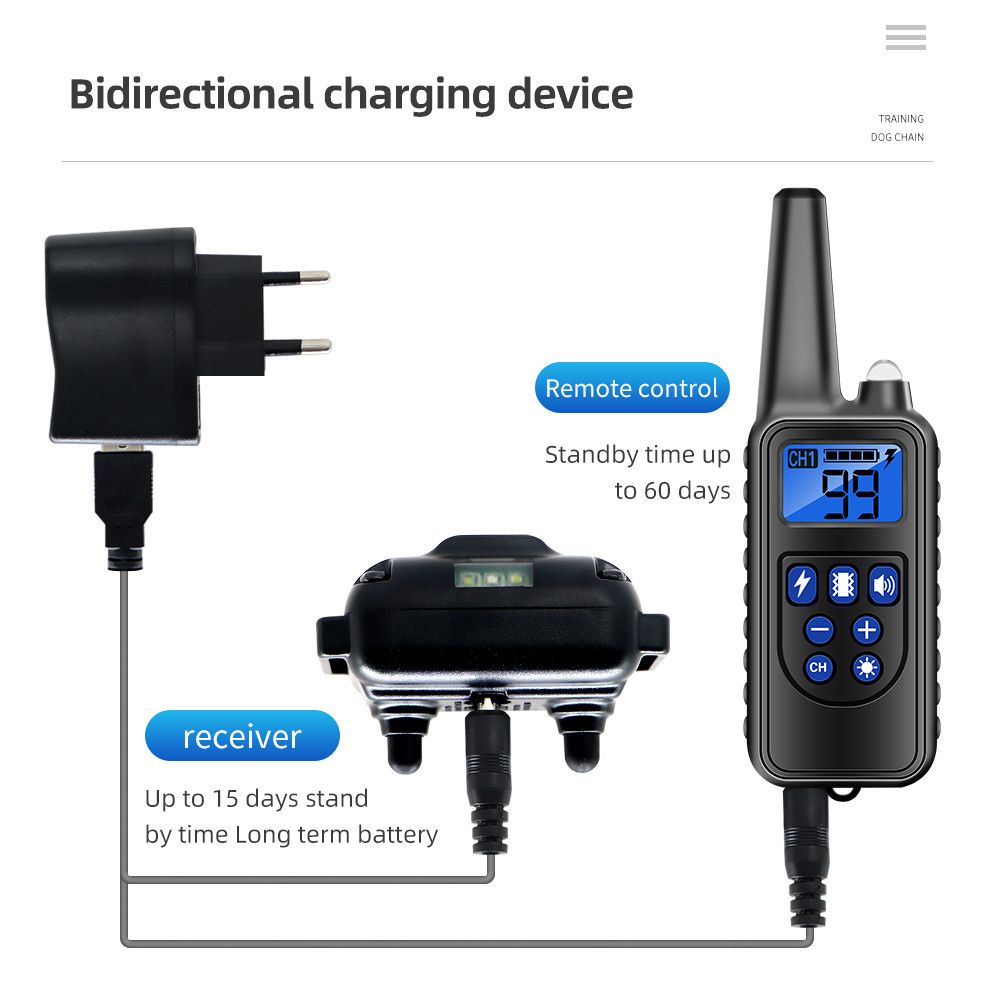 Transform Dog Training with 800m Pet Remote Rechargeable Adjustable Levels IP7 Waterproof Collar Vibration Shock