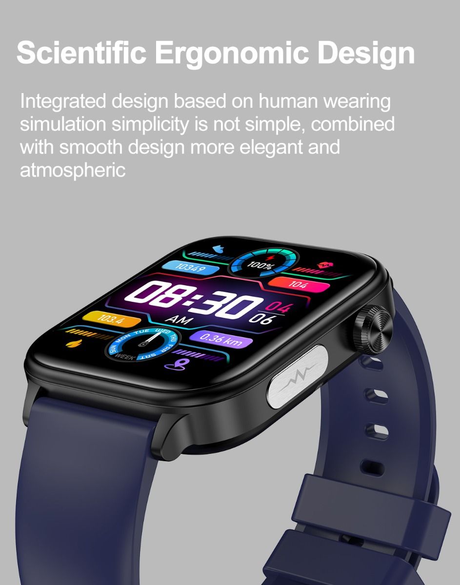 ET570 Blood Glucose Smart Watch ECG Heart Rate Blood Pressure Smartwatch