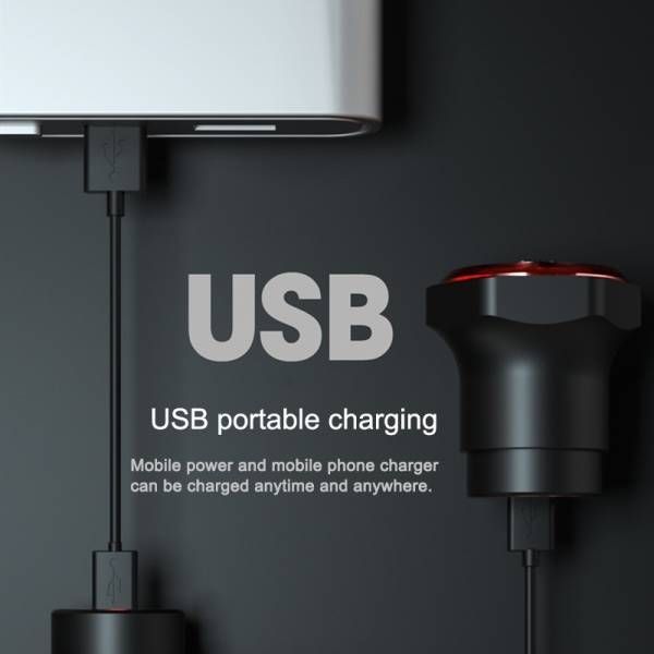 MEROCA MX2 Smart Sensor Brake Tail Light USB Charging High-Power LEDs Mountain Road Bike Cycling Safety