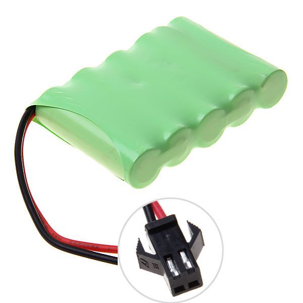 Eco-Friendly 6V 1800mAh Ni-MH SM Plug Rechargeable Battery Pack for Toys and Remote-Controlled Vehicles