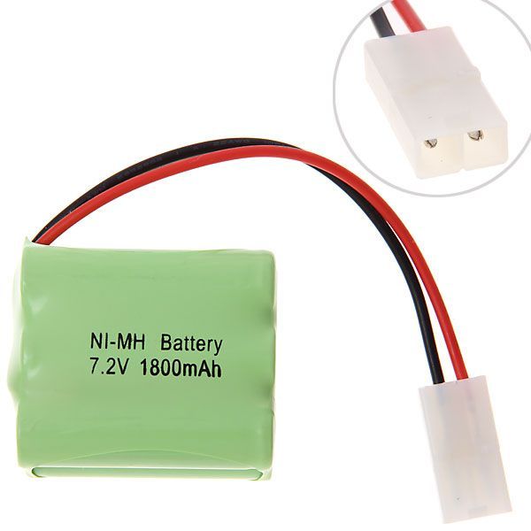 Eco-Friendly 7.2V AA 1800mAh Ni-MH Rechargeable Battery Pack for Remote-Controlled Vehicles and Model Airplanes