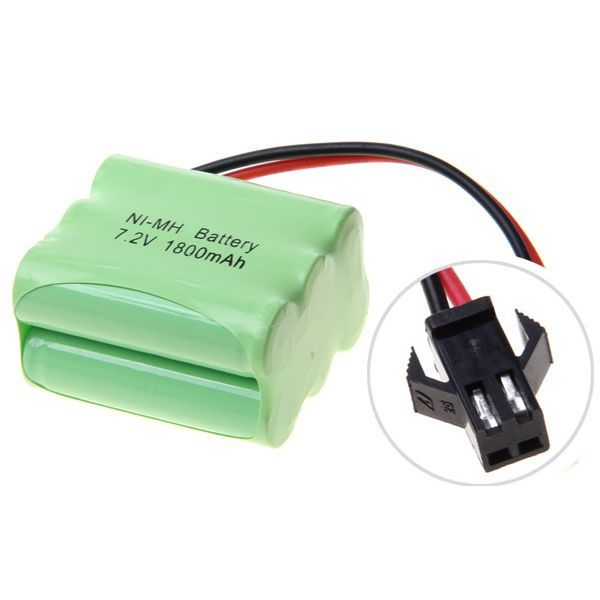 Eco-friendly 7.2V 1800mAh Ni-MH Rechargeable Battery Pack for High-Drain Devices SM Plug for Long Usage