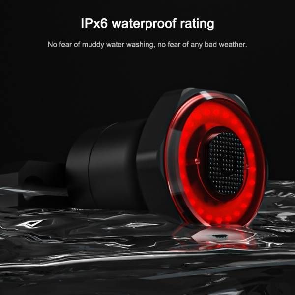 MEROCA MX2 Smart Sensor Brake Tail Light USB Charging High-Power LEDs Mountain Road Bike Cycling Safety