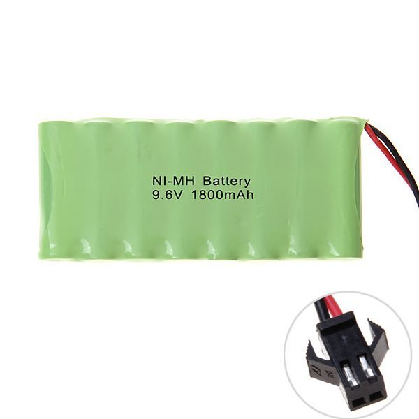 9.6V AA 1800mAh Ni-MH Rechargeable Battery SM Plug for Remote-Controlled Vehicles Eco-Friendly High-Capacity