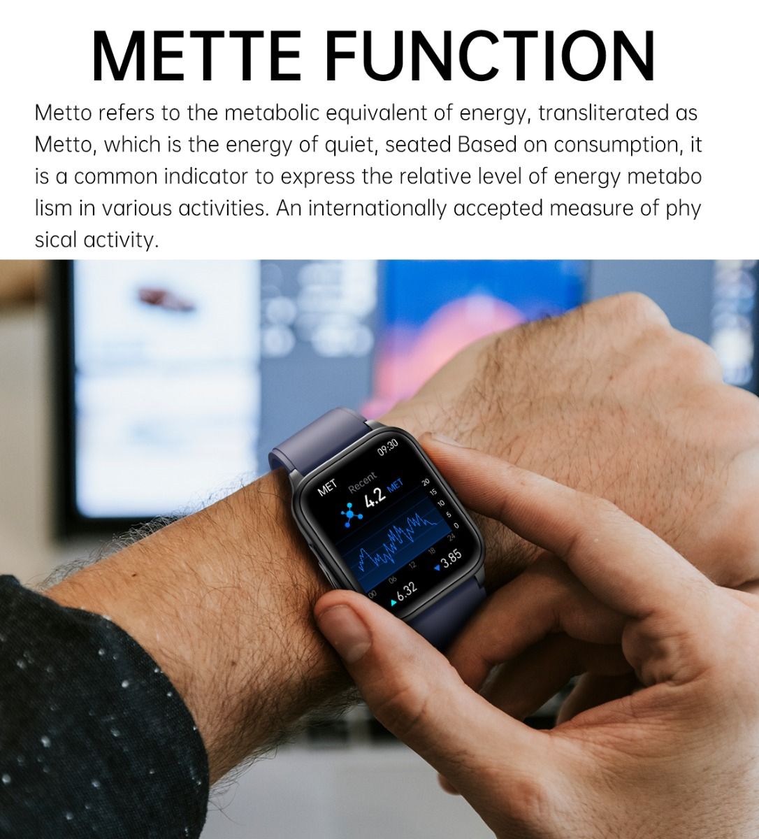 ET540 Blood glucose ECG Body temperature Blood pressure Blood oxygen Heart rate Bluetooth call Smartwatch Fitness Tracker