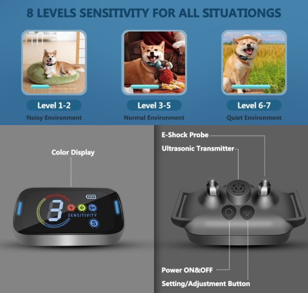 Pet Dog Anti Barking Device Gentle Ultrasonic Collar Stop Barking Comfortable Trust Building Solution