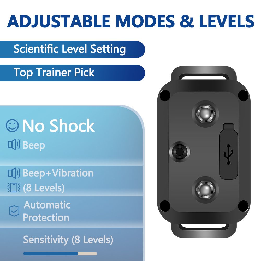 Smart Automatic Anti Barking Dog Collar with Adjustable Training Modes Waterproof Design Bark Detection Tech