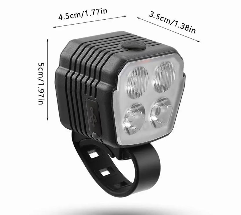 Bicycle Headlight Horn 2-In-1 mtb Bike Near And Far Lights 2/4 Lamp Beaded Wire Control Bell Horn Bike Accessories