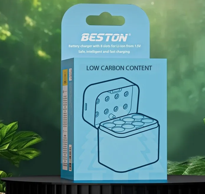 Beston Smart Battery Charger 8 Slots AA with 3600mWh 1.5V Rechargeable Lithium Battery Fast Charging Battery Charger Set