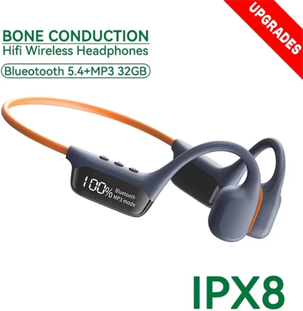 Bone Conduction Earphones IPX8 Waterproof for Swimming