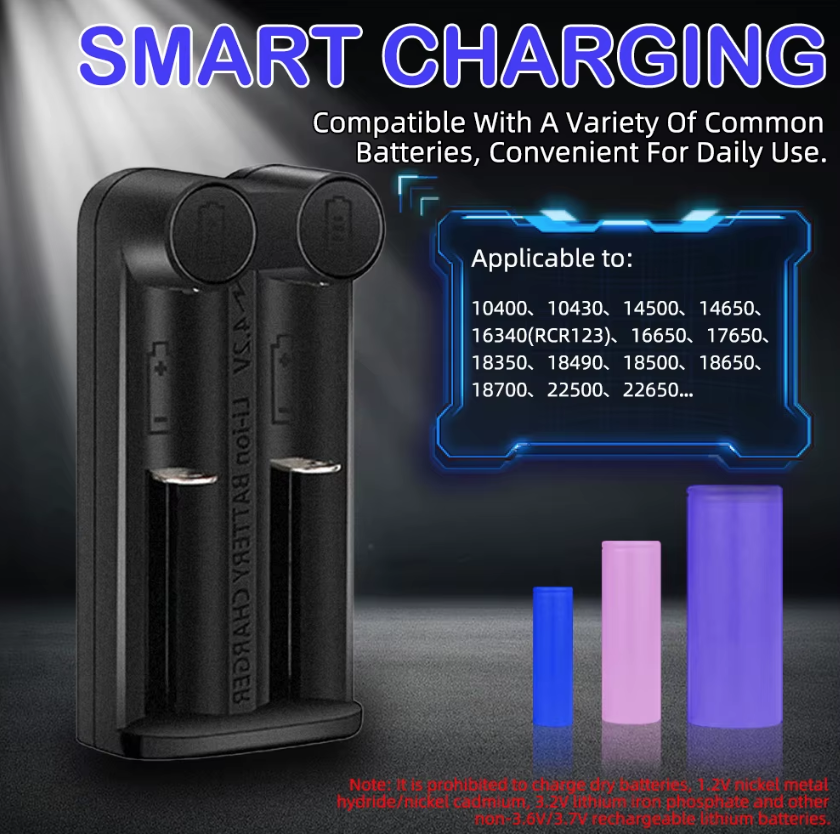 21700 Battery Charger for 18650 CR123A 14500 with Intelligent MCU Tech and Safety Features Efficient Solution