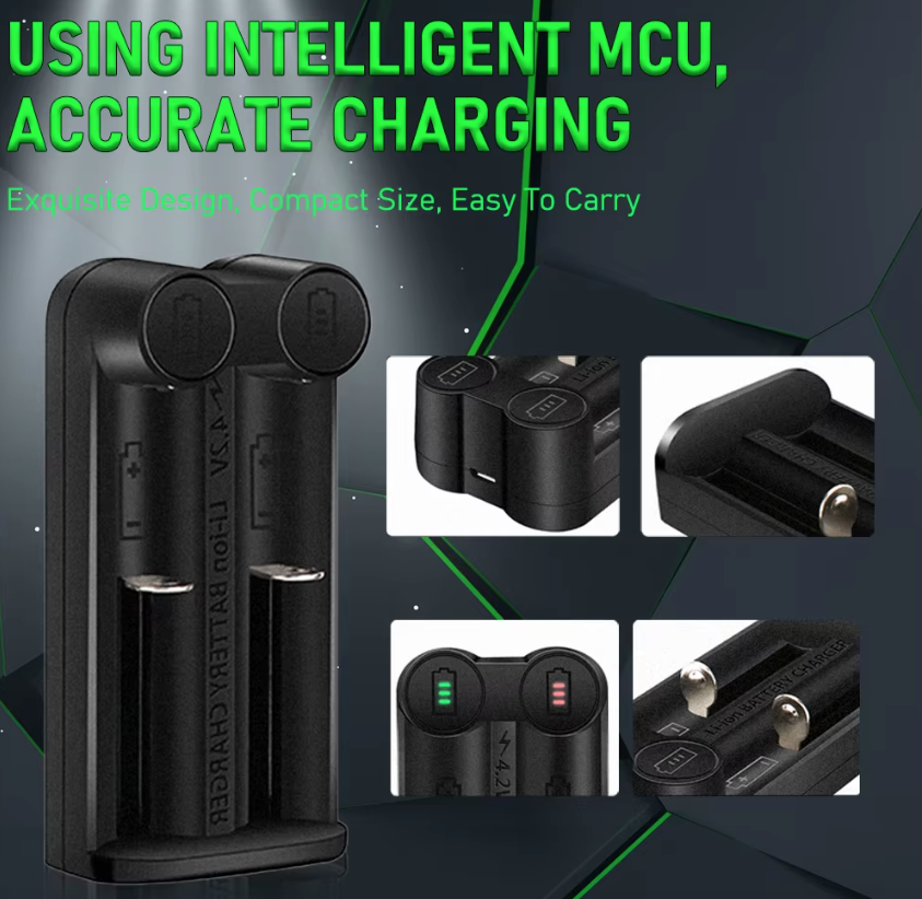 21700 Battery Charger for 18650 CR123A 14500 with Intelligent MCU Tech and Safety Features Efficient Solution