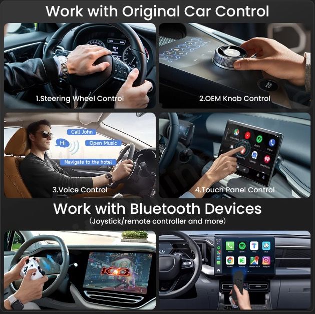 CarlinKit Smart TV Box with Android 13 Wired to Wireless CarPlay Ai Box YouTube Netflix Qualcomm 8-Cores