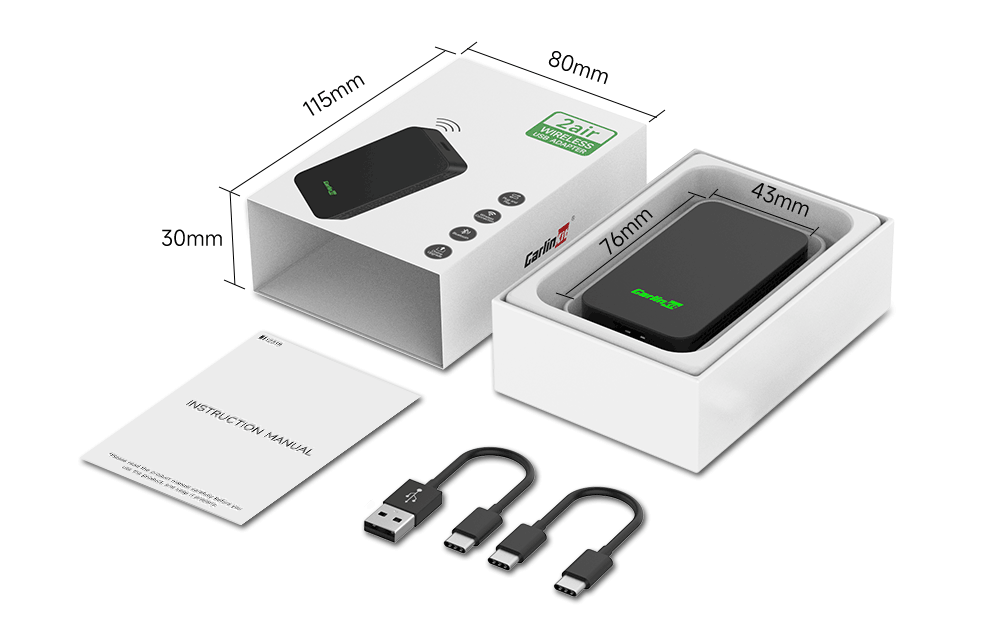 CarlinKit 2air 5.0 Wireless Adapter CarPlay Android Auto Seamless Integration Cross-Platform Compatibility