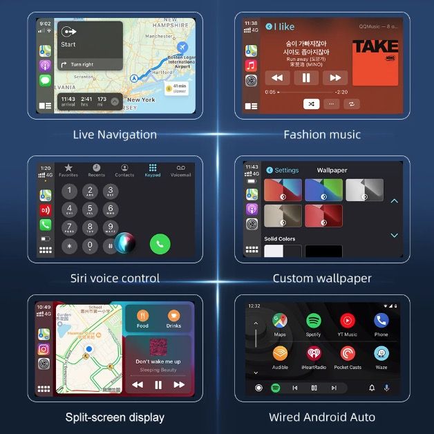 CarlinKit USB CarPlay Dongle Android Auto Wireless Connectivity Easy Installation Hands-Free Calling Music