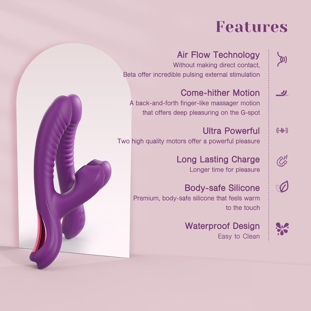 Sucking Vibrator Finger Massager for Clitoral and G-Spot, 3 Suction + 10 Vibration Modes