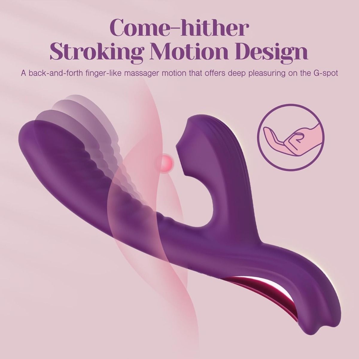 Sucking Vibrator Finger Massager for Clitoral and G-Spot, 3 Suction + 10 Vibration Modes