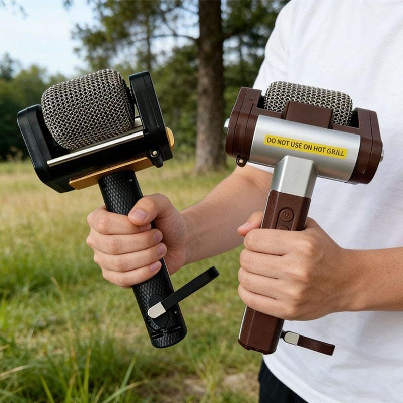 Cordless Electric Grill Brush - Rechargeable with 350 RPM Stainless Steel Roller