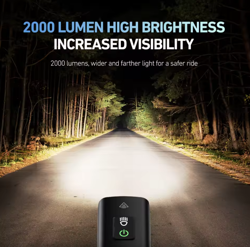 CYCLAMI Bike Headlight BR2000 Bicycle Front Light Type-C MTB Road Highlight Lamp Handlebar Cycling Lights