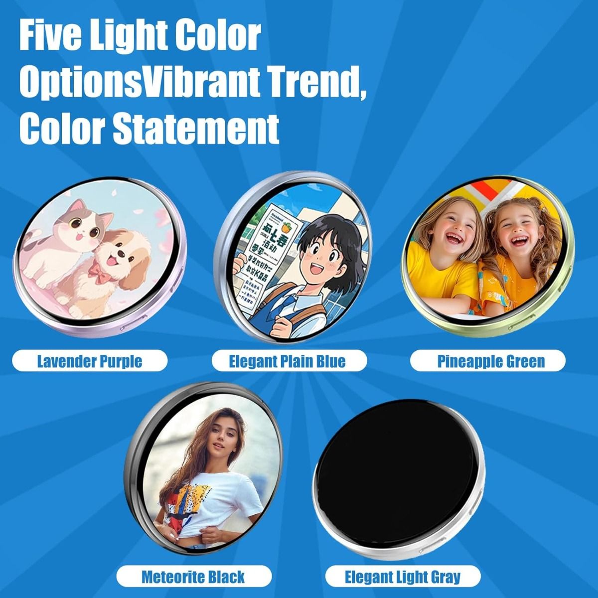 Electronic Badge 1.7-Inch HD Touch Screen Bluetooth 6.0 LED GIF Video Playback