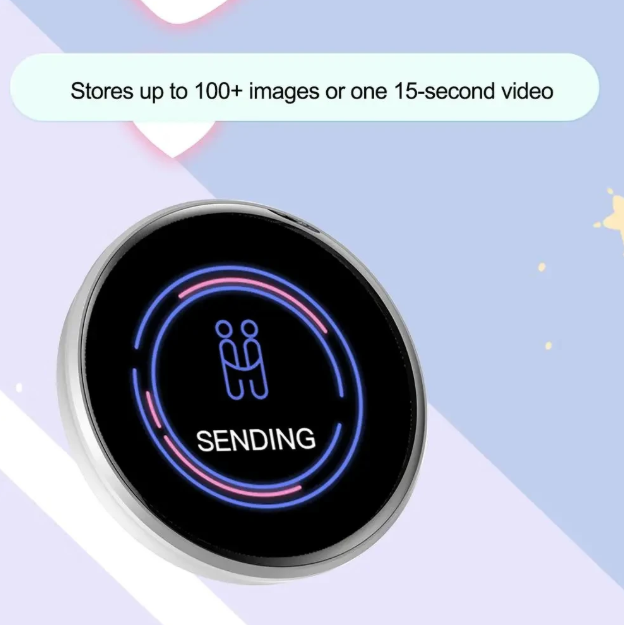 Electronic Badge 1.7-Inch HD Touch Screen Bluetooth 6.0 LED GIF Video Playback