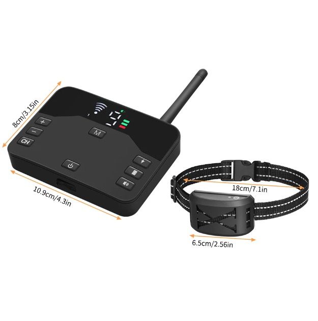 Wireless Dog Electric Fence Remote Training Collar Rechargeable Safe Pet Containment Customizable Boundaries