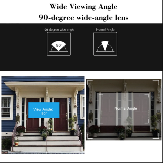 Digital Door Viewer Peephole Door Camera Doorbell 2.8-inch Night Vision Photo Shooting Digital Door Monitoring for Home Security