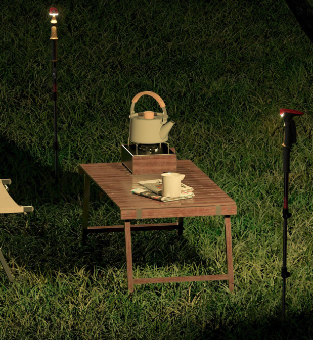 GUITORCH Trail Back Trek Poles lighting Lightweight Aluminum Hiking Poles